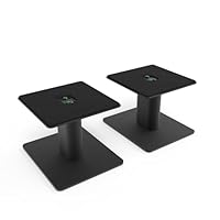 Sound 六角形スピーカースタンド 黒 スピーカースタンド（小型・卓上・据え置き・高さ25～34.5cm